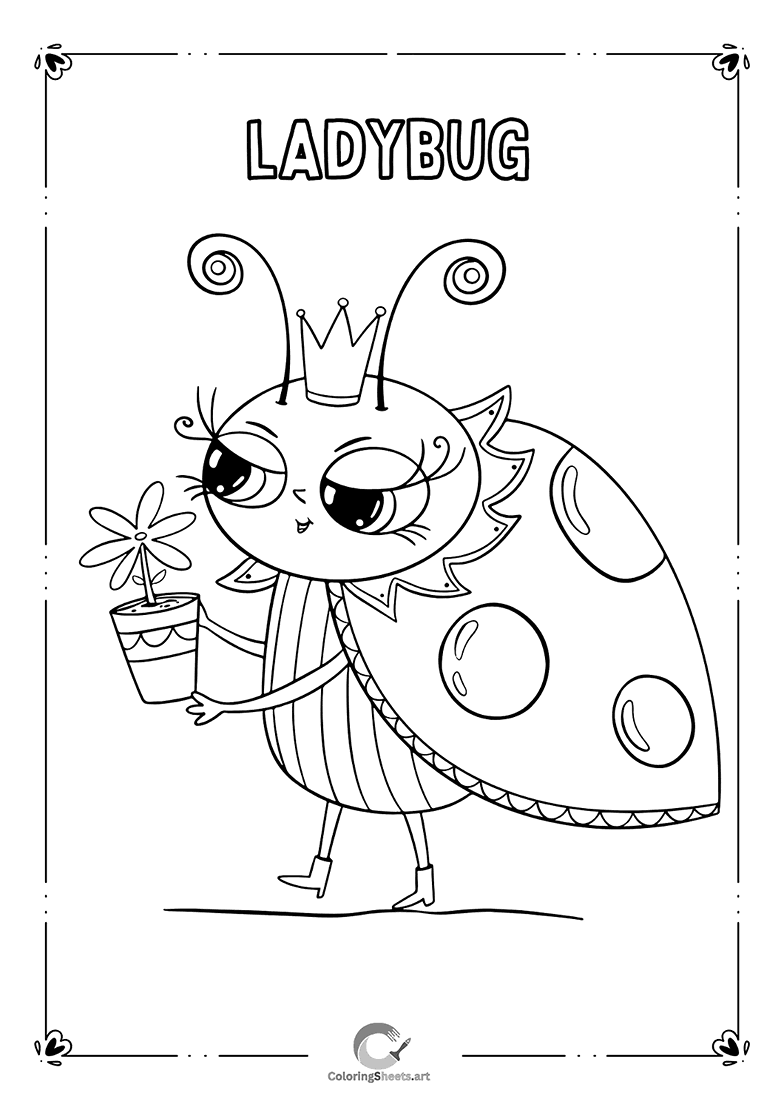 Queen Ladybug Coloring Page