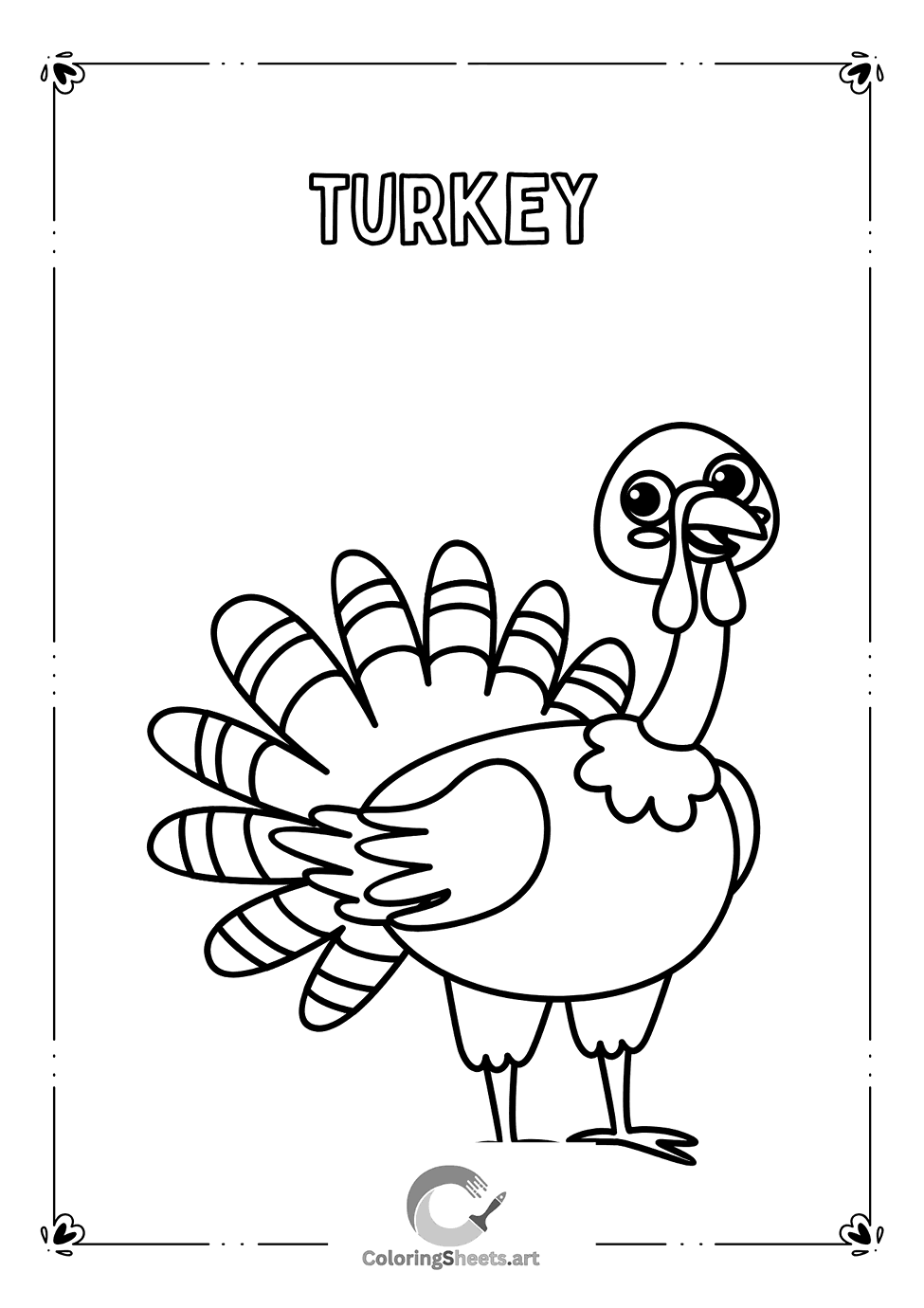 Turkey Coloring Page