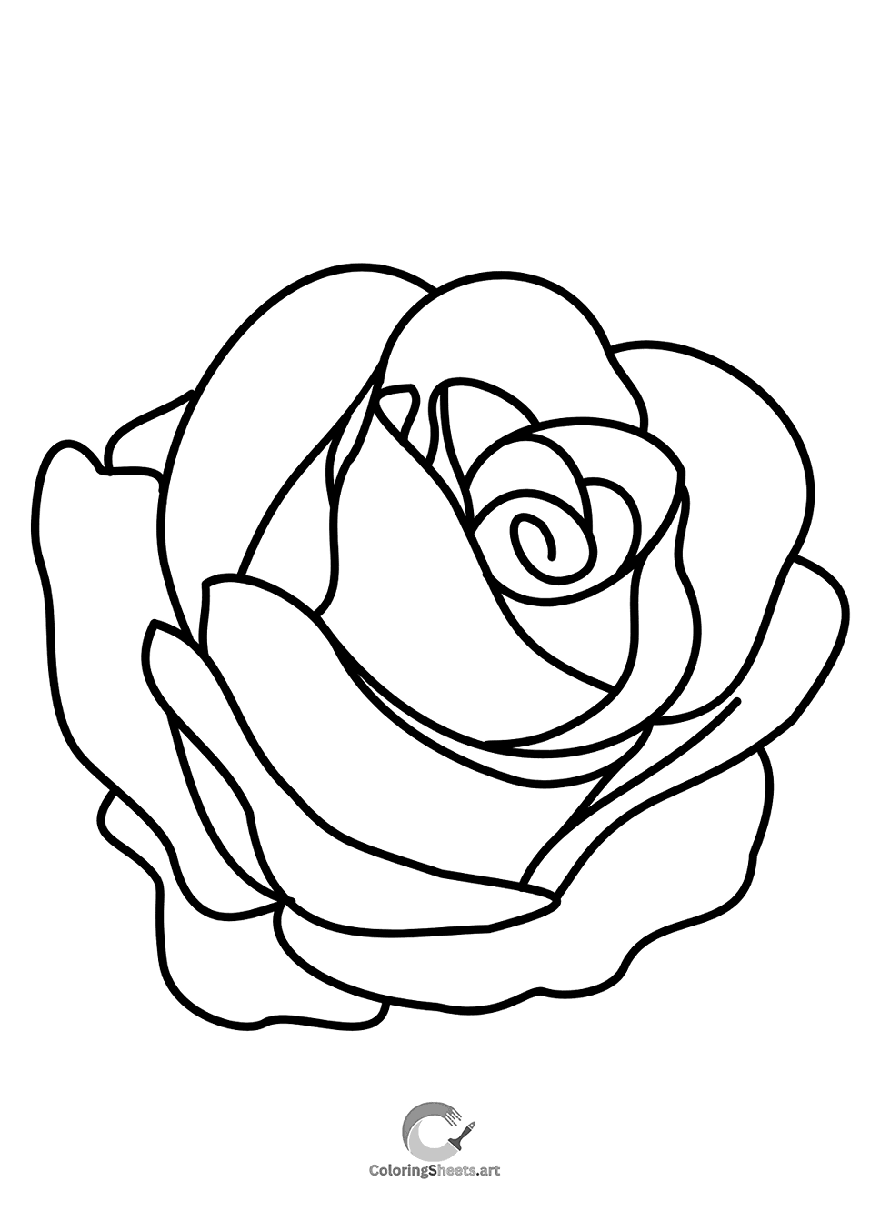 A single elegant rose flower, perfect for vibrant shades.