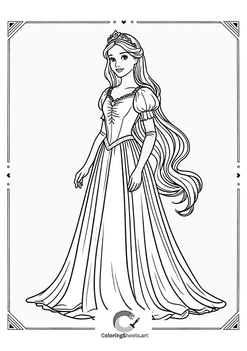 Elegant Royal Princess – A poised princess ready for a royal ceremony.