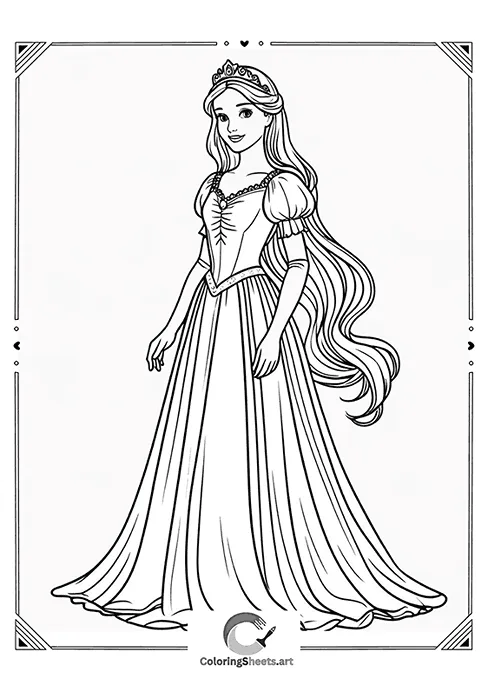 Elegant Royal Princess – A poised princess ready for a royal ceremony.