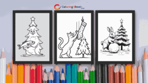 Christmas Tree and Animal Coloring Pages (29+ Free Printable PDF)