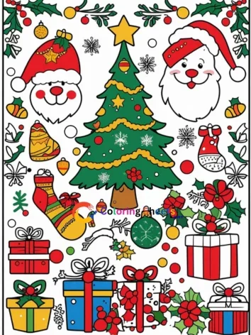 Holiday coloring sheets