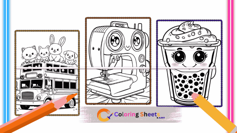 Kawaii Coloring Sheets Featured image