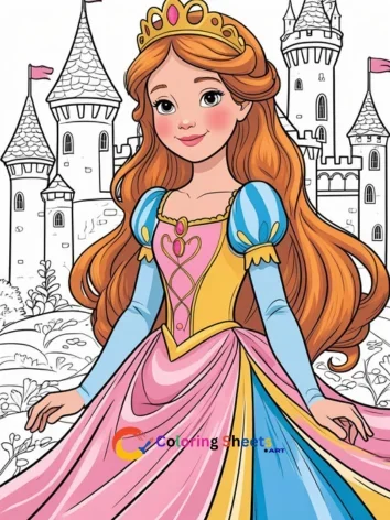 princess coloring sheets