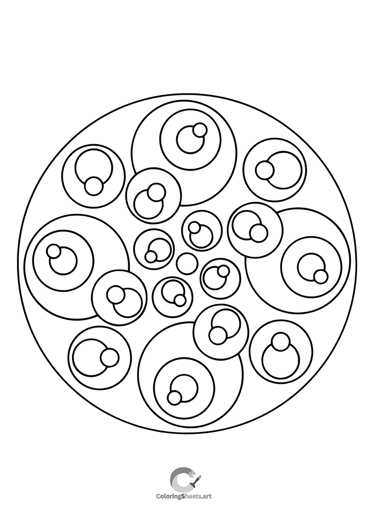 Futuristic mandala with nested circles and arcs in Gallifreyan style.