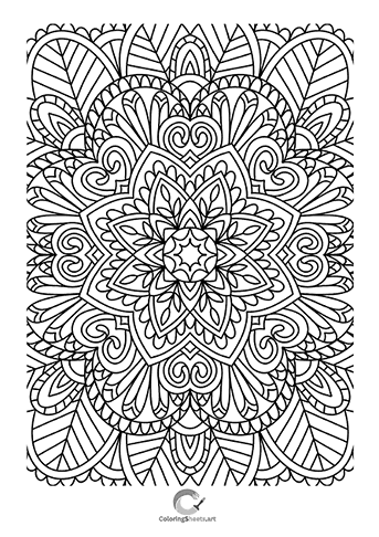 Flowing mandala design with smooth wavy patterns.