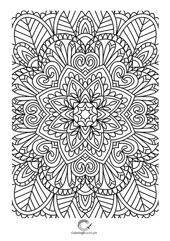 Flowing mandala design with smooth wavy patterns.