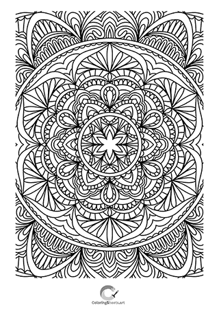 Stunning floral mandala with symmetrical flower patterns.