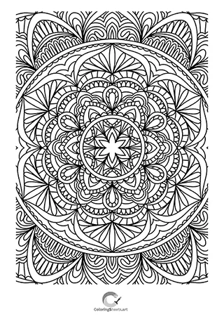 Stunning floral mandala with symmetrical flower patterns.