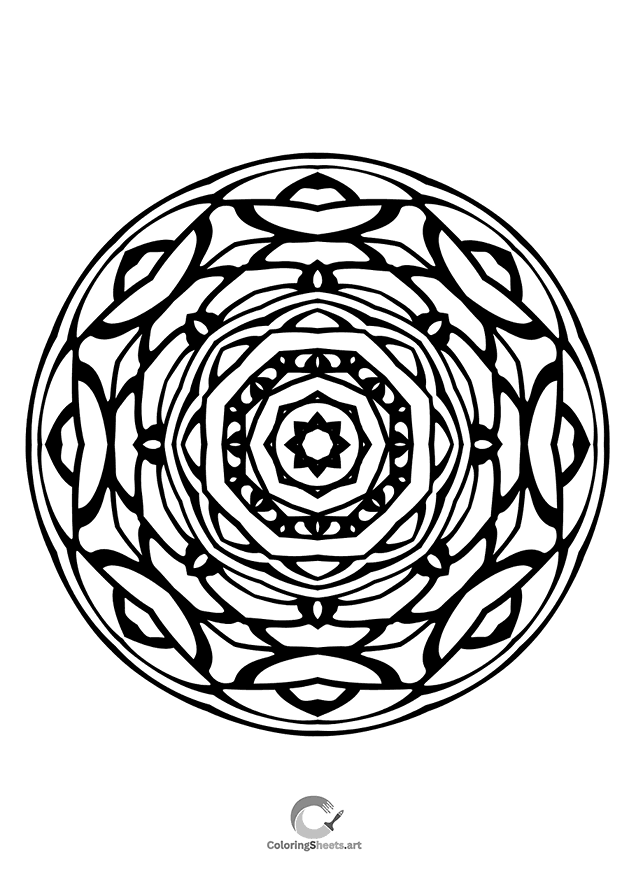 Multi-layered mandala with detailed circular symmetry.