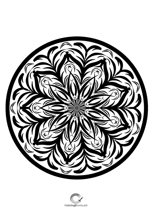 Energetic abstract mandala with creative visual flow.