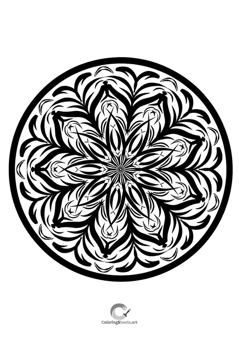 Energetic abstract mandala with creative visual flow.