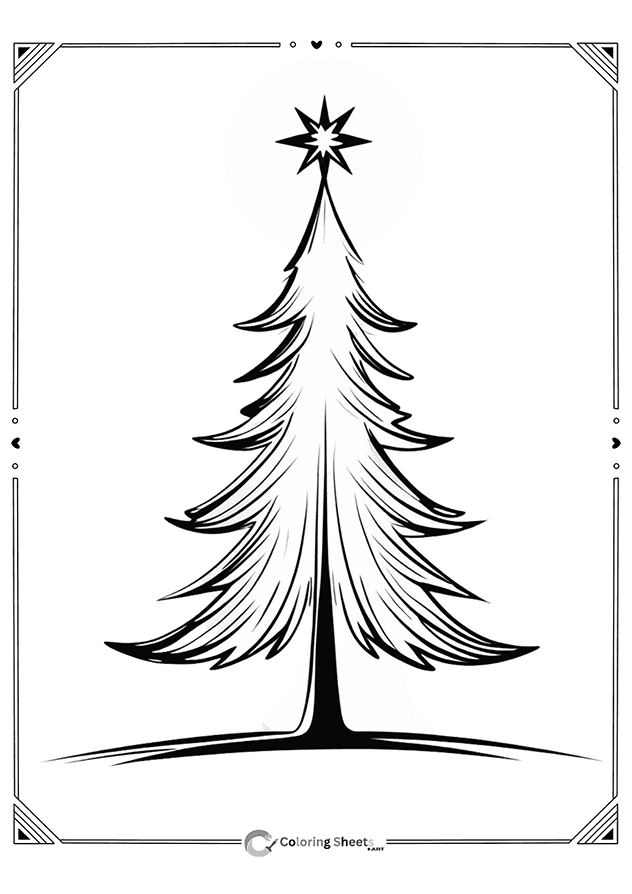 Stylish tree with sweeping branches and a shining star topper.