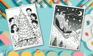 Christmas Scenes & Landscapes Coloring Pages