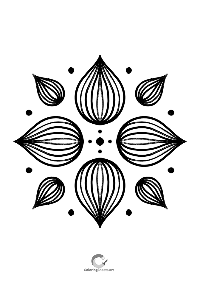Simple Flower Coloring Page