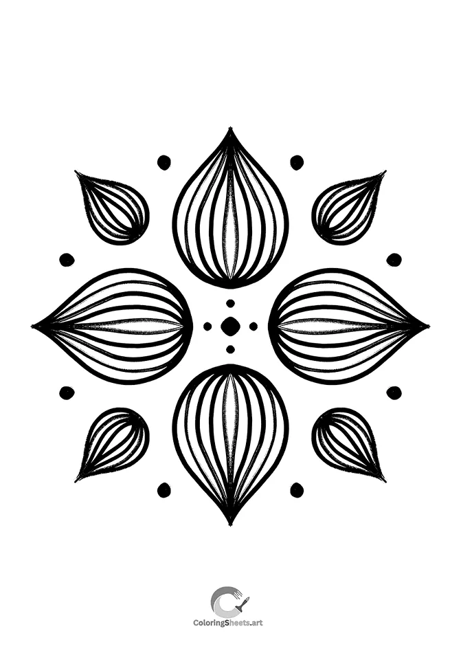 Simple Flower Coloring Page
