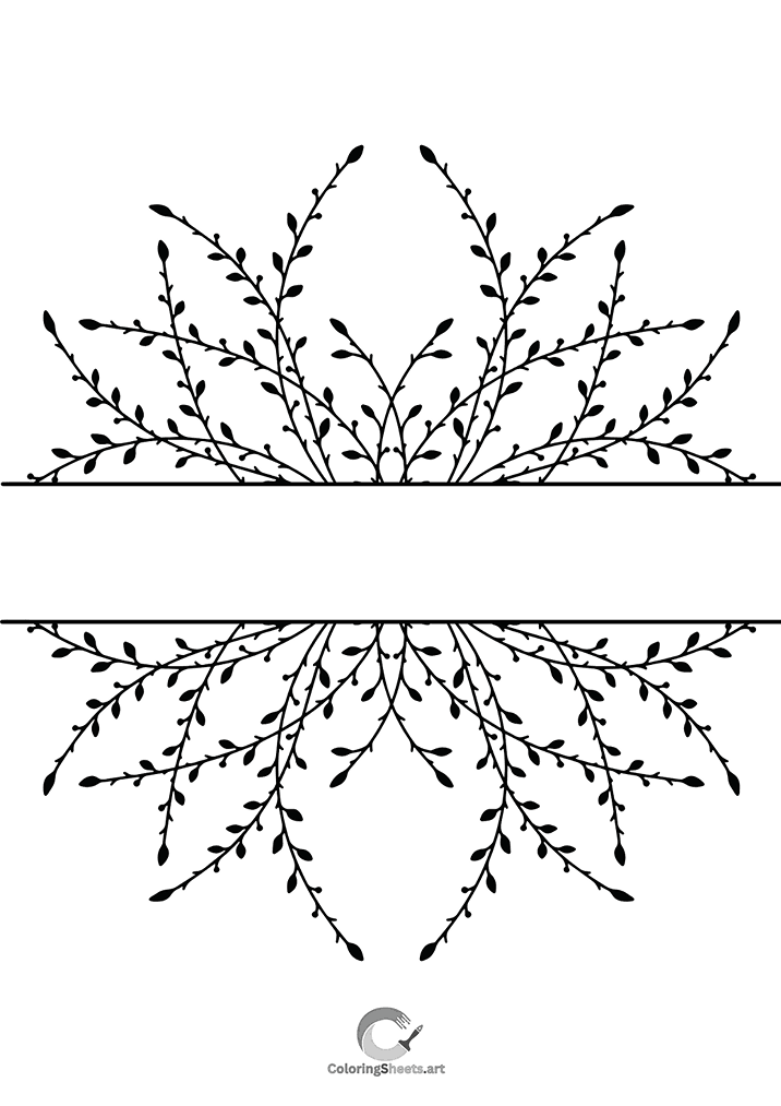 Easy Flower Mandala Coloring Page