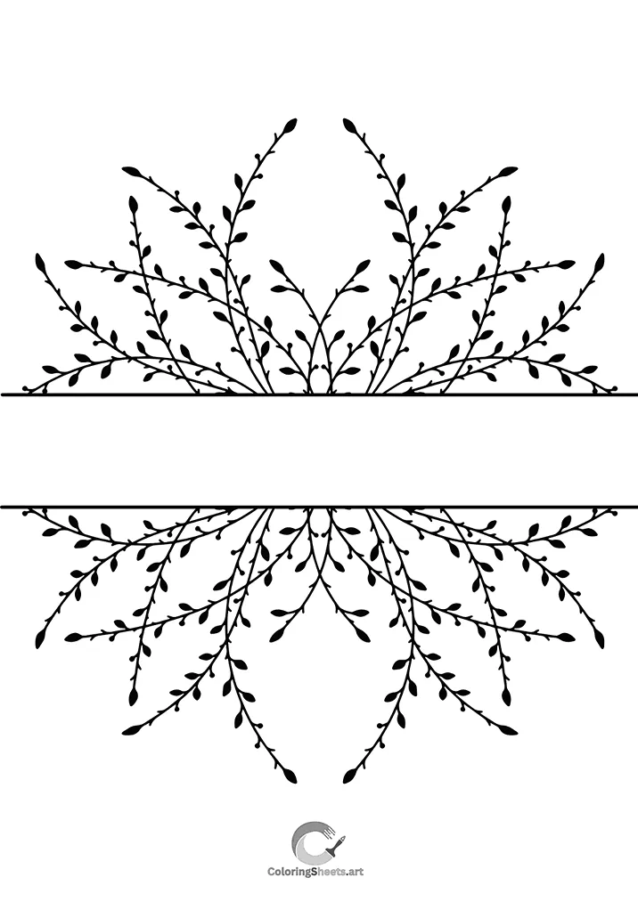 Easy Flower Mandala Coloring Page