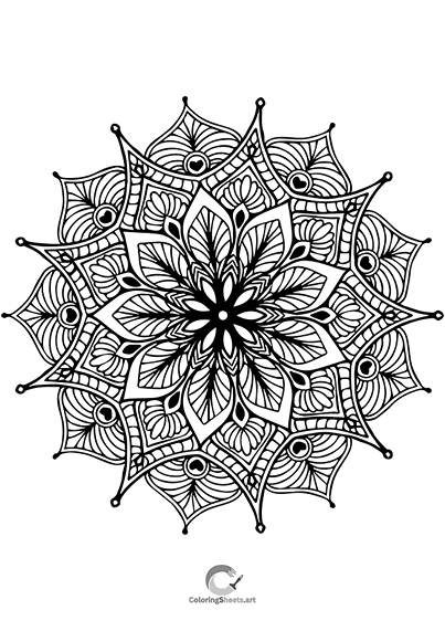 Simple Looped Flower Mandala