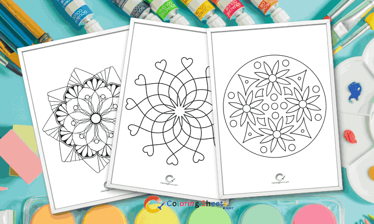 Simple Mandala Coloring Page Featuread image