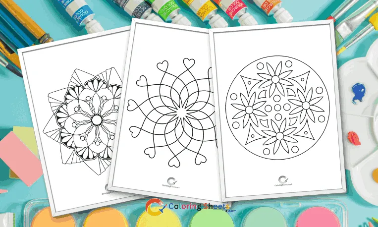 Simple Mandala Coloring Page Featuread image