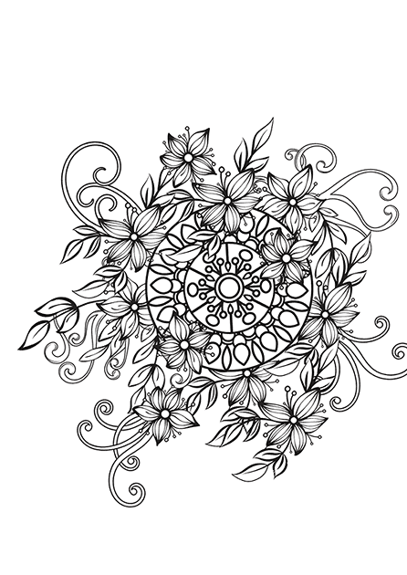Floral Vine Monogram Frame