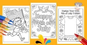 4th of July Coloring Pages (2026) Printable PDF – 36 Art