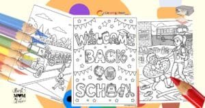 Back to School Coloring Pages (Free Printable PDF)