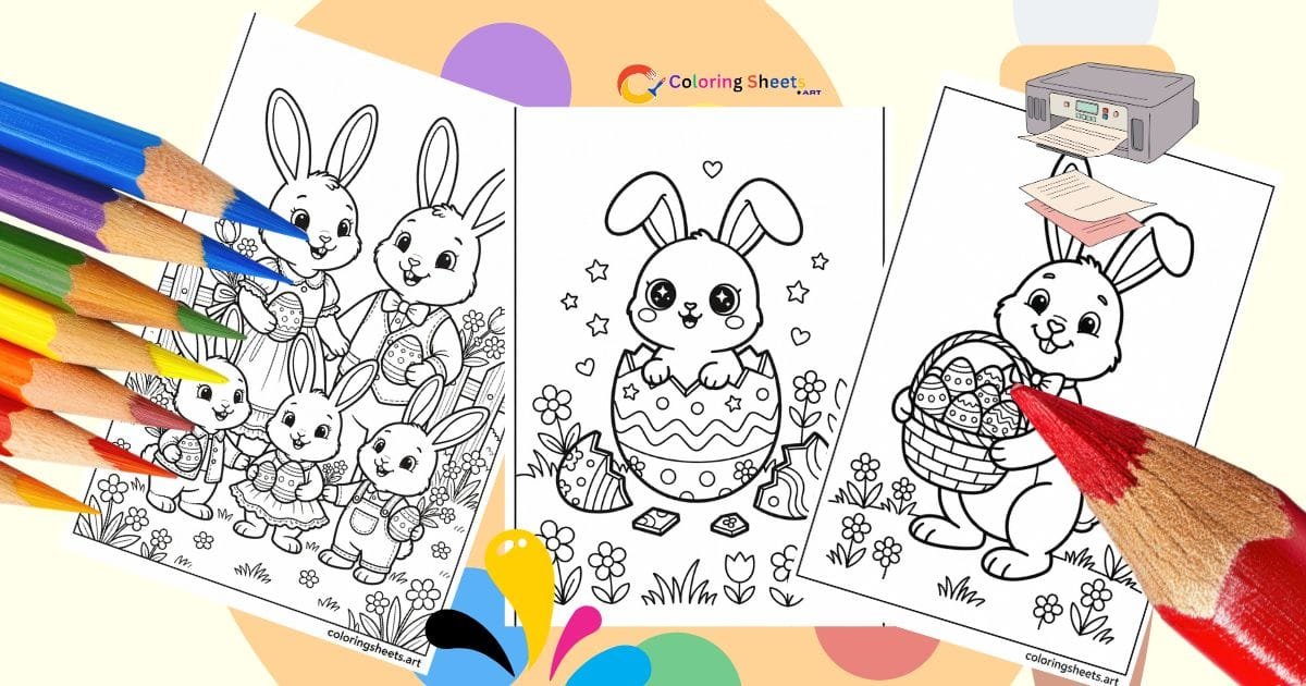 Easter Coloring Pages – 48 Free Fun Printables for Kids