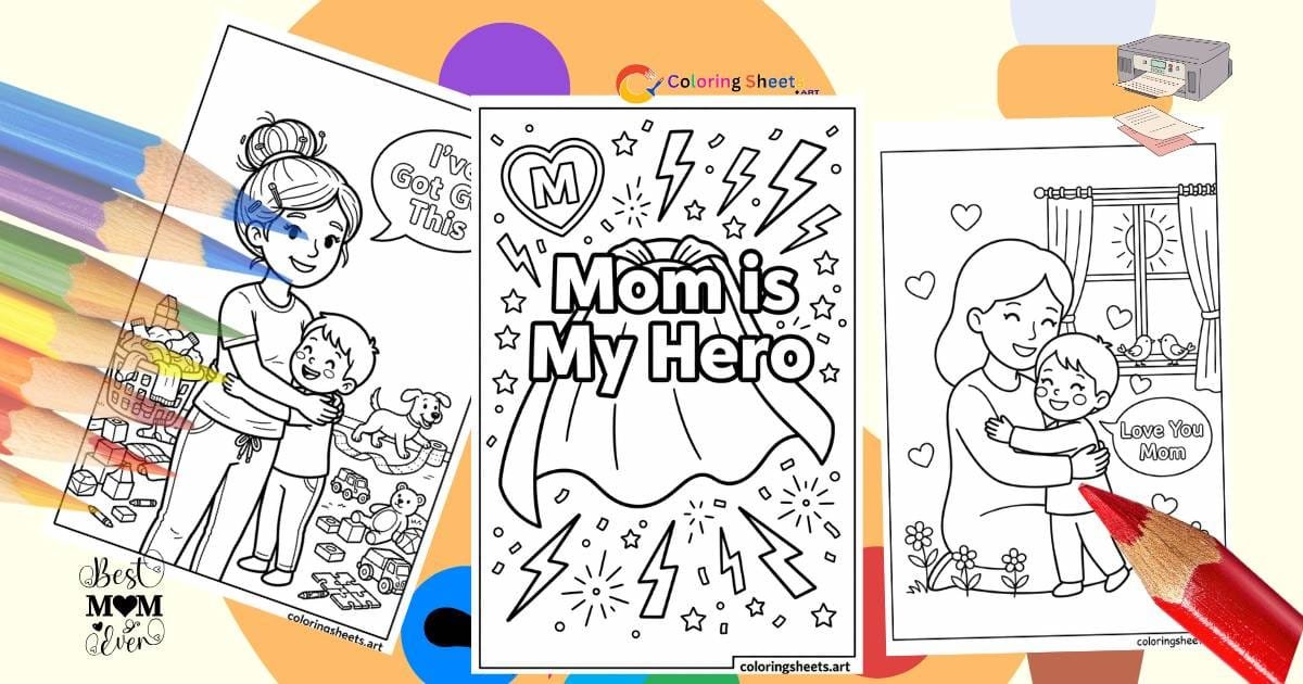 Mother's Day Coloring Pages featured image