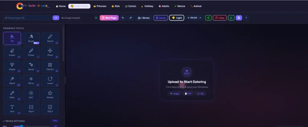 color online tool Dark mode switches the entire studio to a darker background