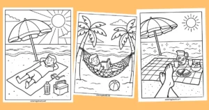 Beach Coloring Pages (Printable Free For Kids)