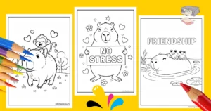 Capybara Coloring Pages 48 Free Printables for Kids
