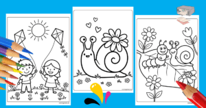 Easy Spring Coloring Pages collection Free Printables for Kids