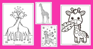 Free Giraffe Coloring Pages for Kids to Print all pdf and images