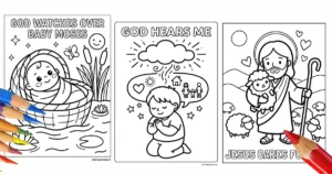 Free Preschool Bible Coloring Pages Collecton Printable PDF