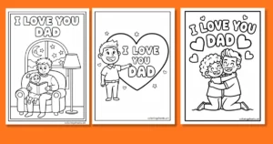  I Love Dad Coloring Pages (Printable PDF)