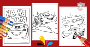 Lightning McQueen Coloring Pages for Kids Printable PDF