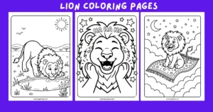 free printable pdf Lion Coloring Pages