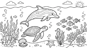 Ocean Coloring Pages for Kids
