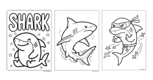 Sharks Coloring Pages | Free Printables for Kids & Adults