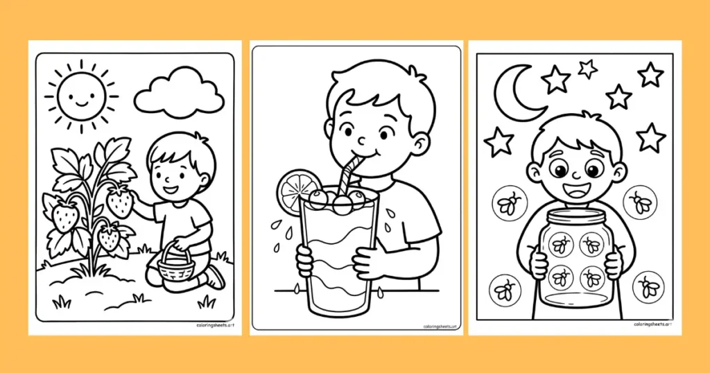 Summer Coloring Pages for Preschoolers Free Printables All pdf
