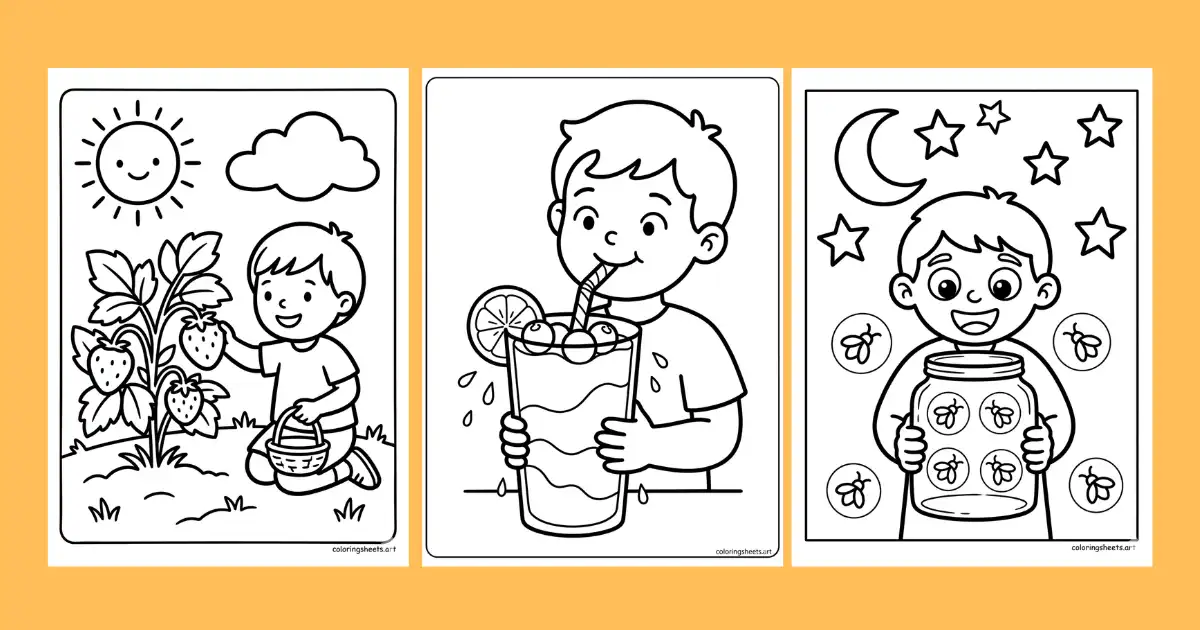 Summer Coloring Pages for Preschoolers Free Printables All pdf
