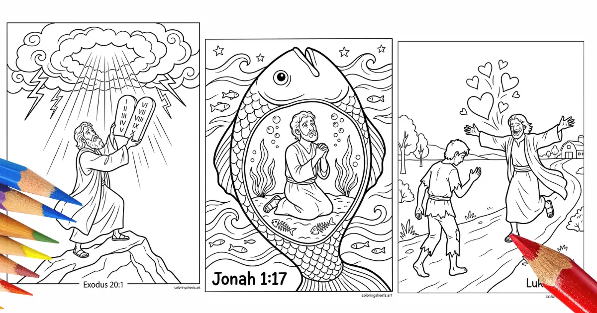 Sunday School Bible Coloring Pages pdf