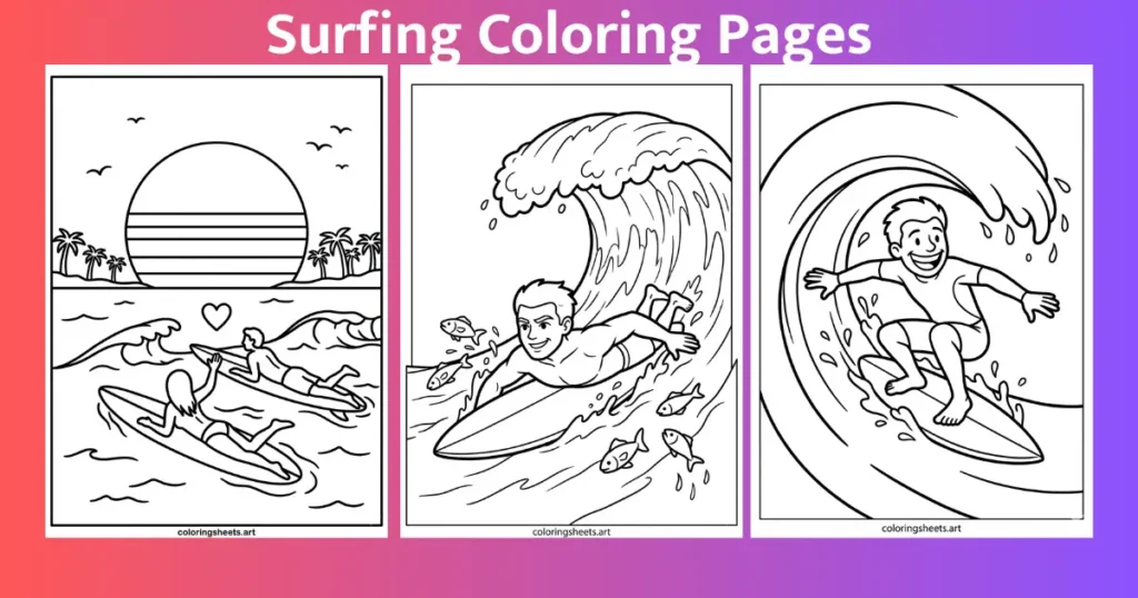 Surfing Coloring Pages: 24 Free Printable Surf PDFs For Kids And Adults