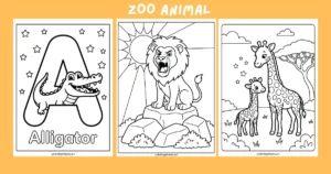 Zoo Animals Coloring Pages 36 Free Printable PDF for Kids