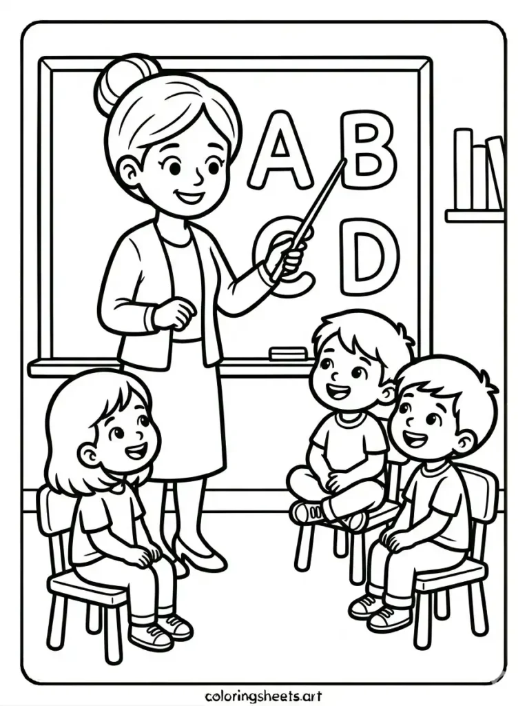 First day of school coloring pages free printable learning abc blackboard sheet