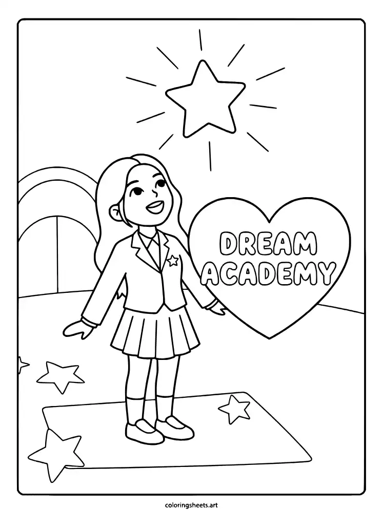 Dream Academy roots tribute KATSEYE coloring pages free download