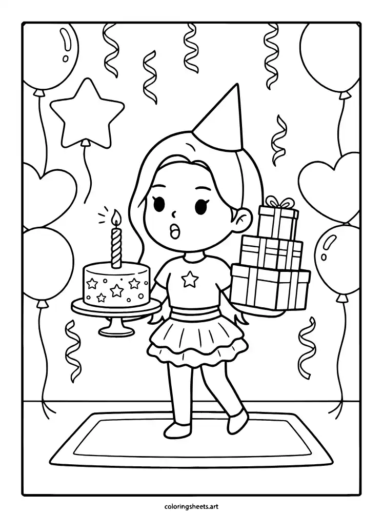 Member birthday celebration KATSEYE member coloring sheets